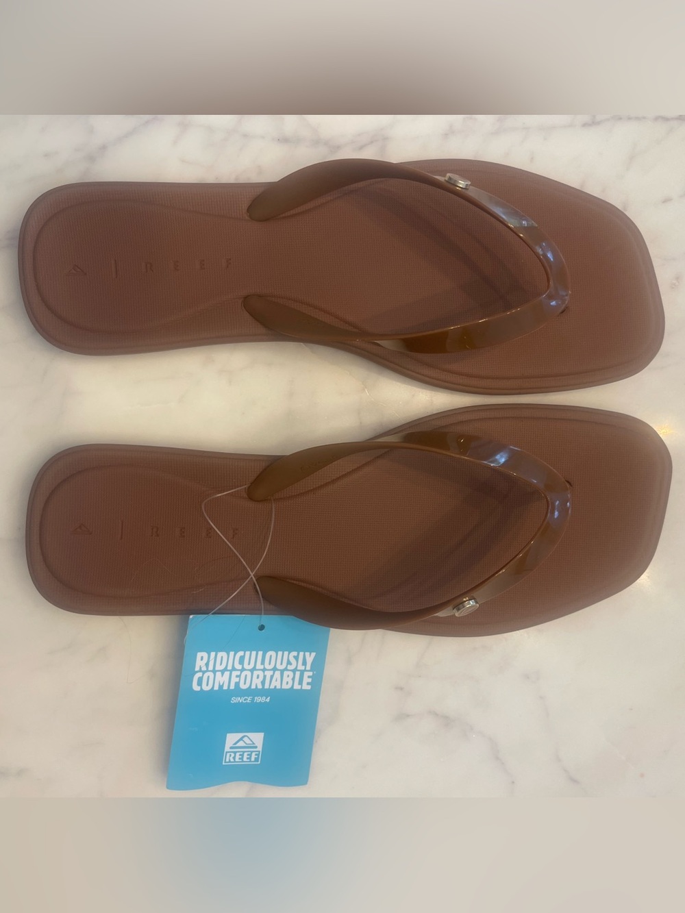 NEW Reef Solaye Flip Flops – Women’s Size 9 – Chocolate Brown Sandals– NWT